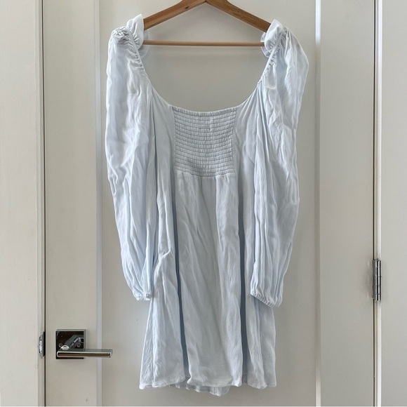 ARITZIA Wilfred Novella Dress Baby Blue Size 4 - Picture 5 of 11